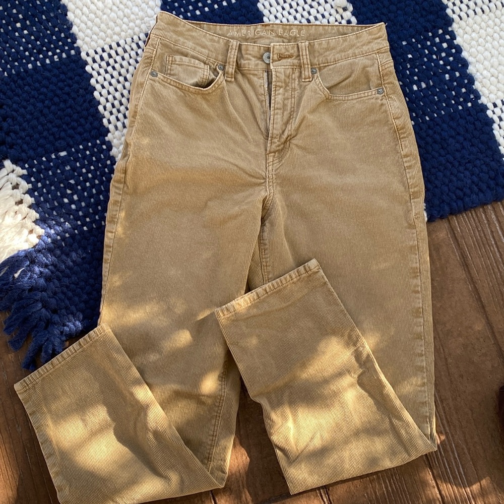 American Eagle Mom Straight Corduroy Jeans Pants